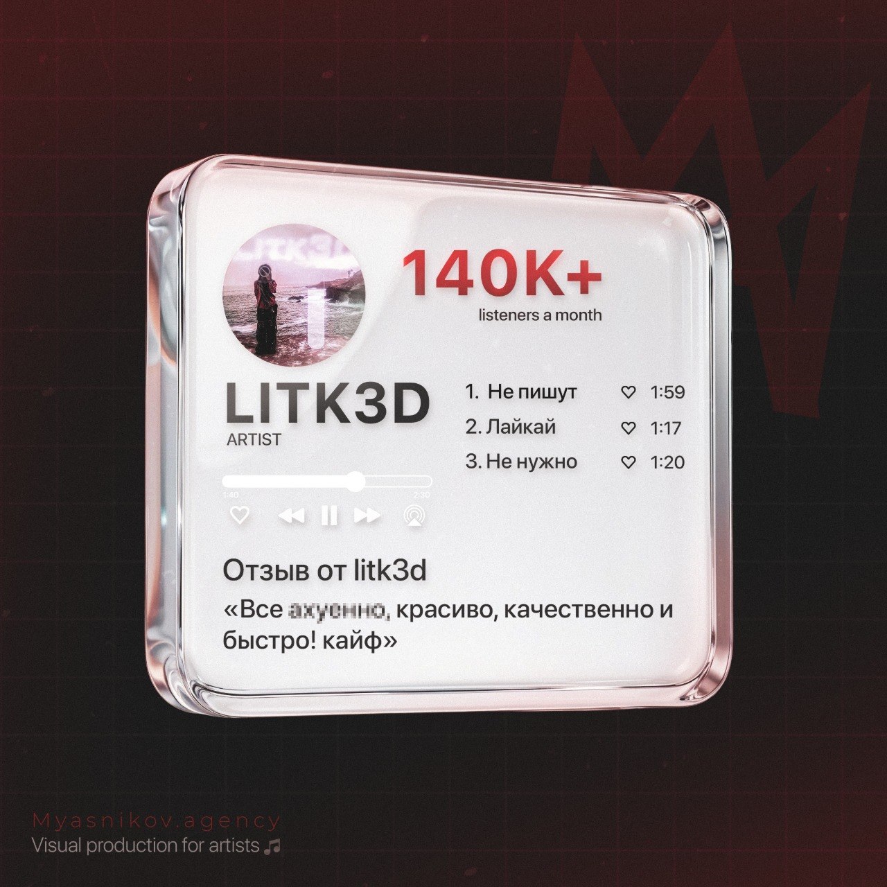 Кейс Litk3d — 140K+ слушателей